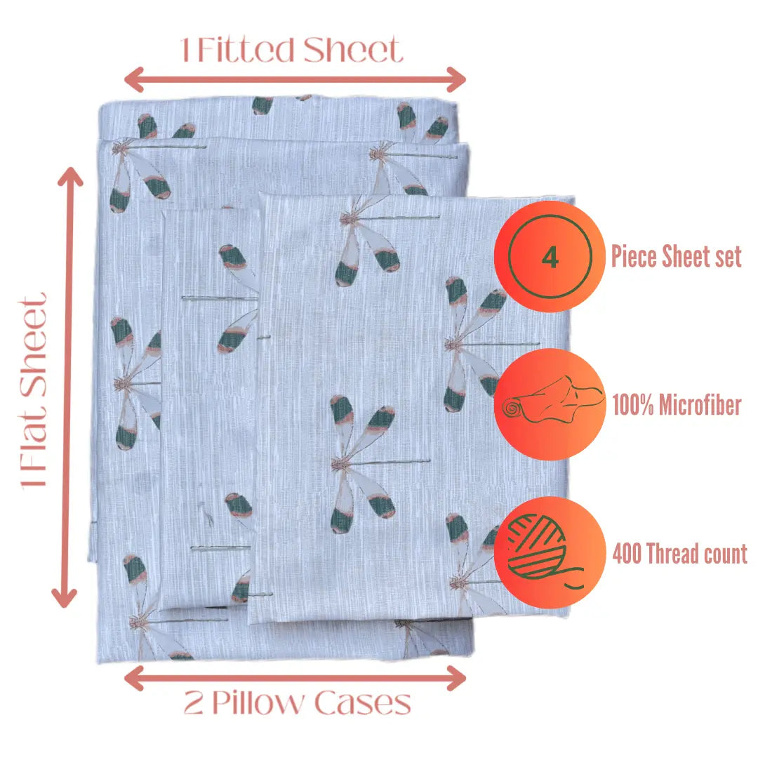 Comfyright Celestial Premium Microfiber Bedsheet 4 -Piece Set Bed sheet Comfy right