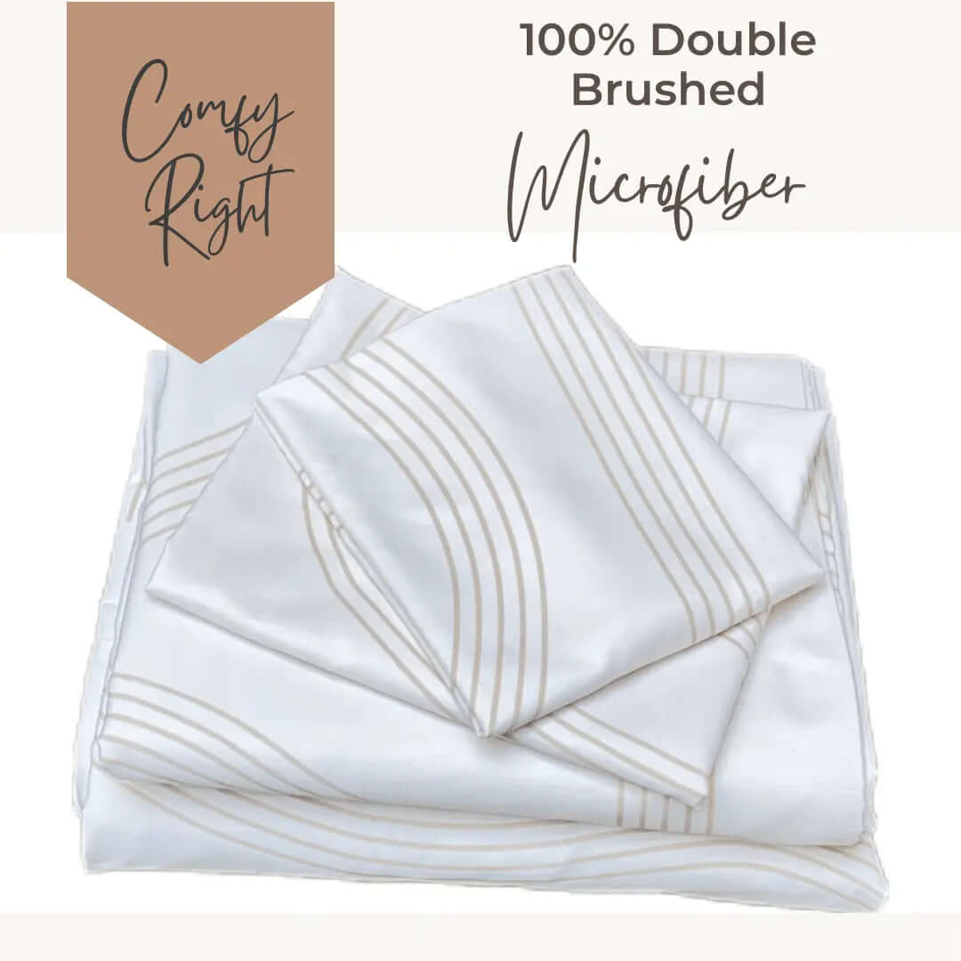 Bedding Bed Sheets - Creamy Mist Weave, King & Queen 4-Piece Set Comfy right