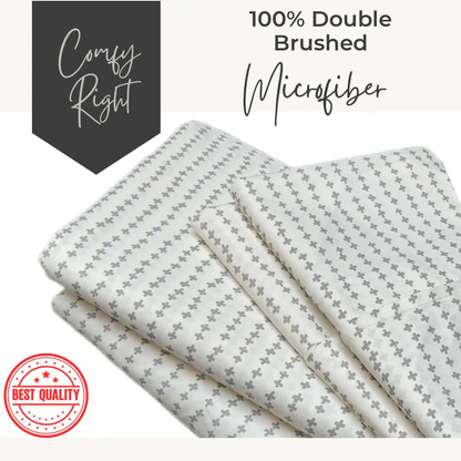Whimsy White &amp; Black Bedsheet Set King &amp; Queen Size Bed sheet Comfy right 