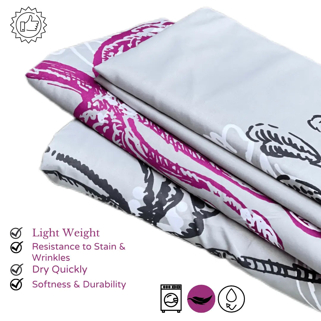 Premium Floral King &amp; Queen Size Bedsheet Set Bed sheet Comfy right 