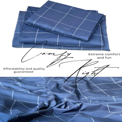 Blue Premium Brushed Microfiber Bed Sheet Set Bed sheet Comfy right 