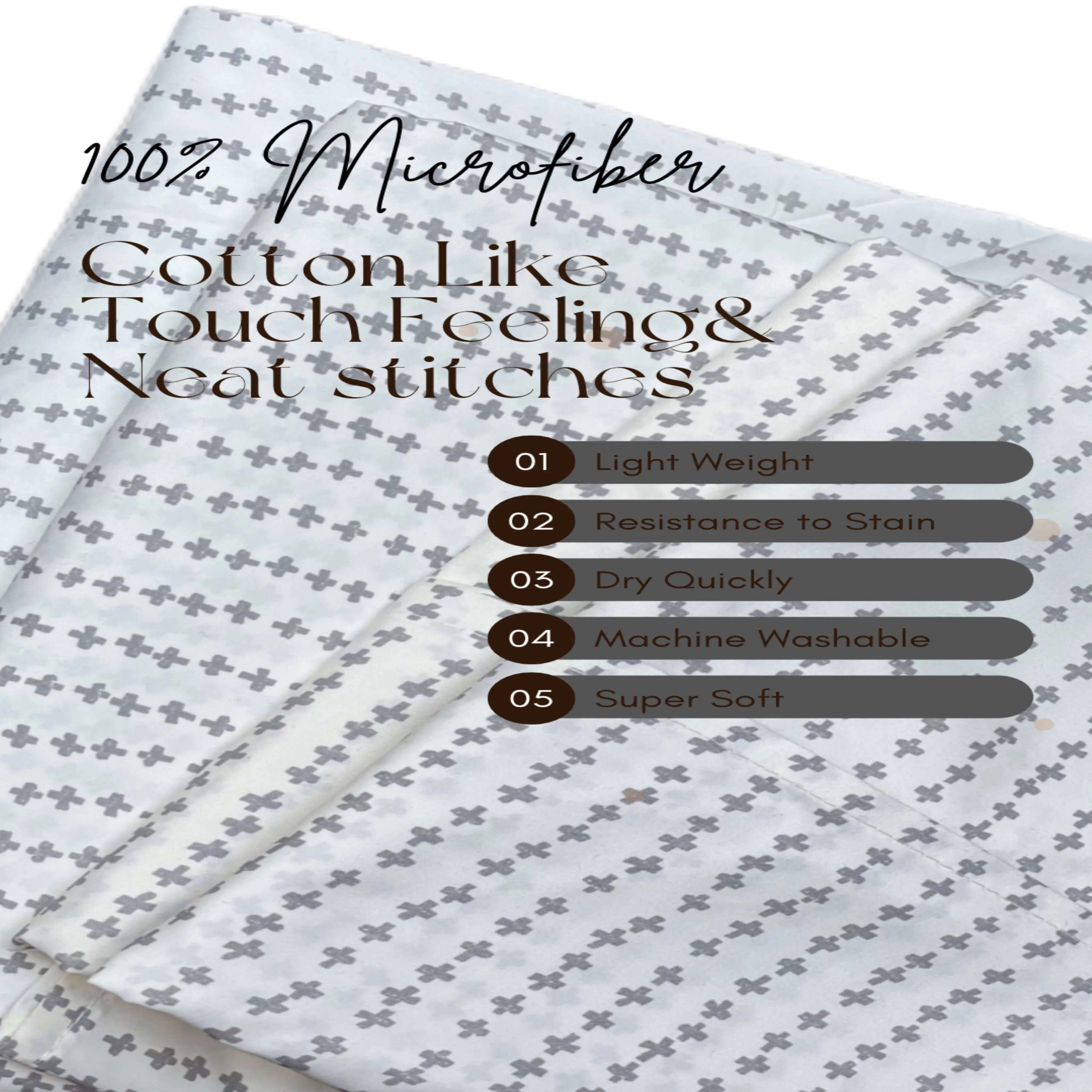 Whimsy White &amp; Black Bedsheet Set King &amp; Queen Size Bed sheet Comfy right 