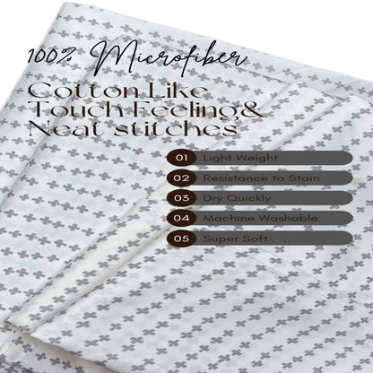 Whimsy White &amp; Black Bedsheet Set King &amp; Queen Size Bed sheet Comfy right 