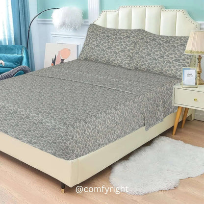 Best microfiber bed sheets In king and Queen size Bed sheet Comfy right King 1 Flat Sheet + 1 Fitted Sheet + 2 Pillows 
